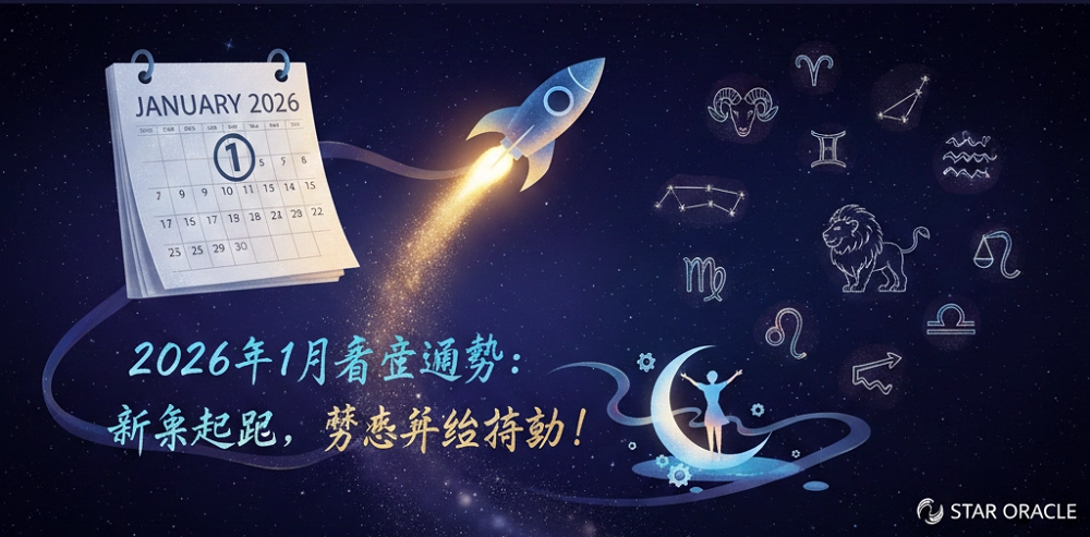 2026年1月星座運勢：新年起跑，夢想開始行動！ 封面